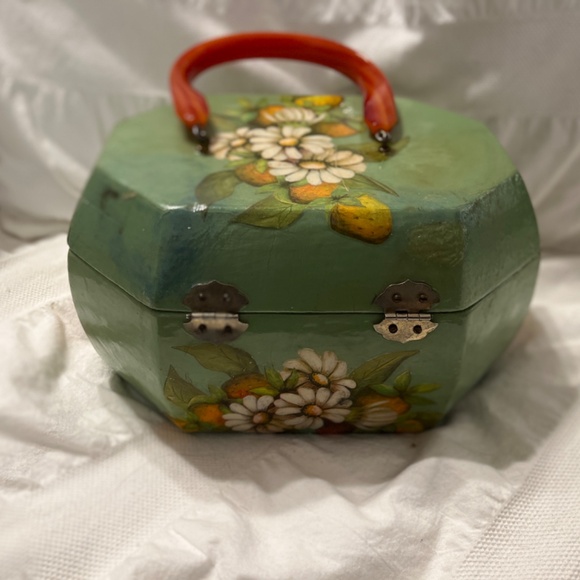 1950’s Decoupage Box purse - Picture 2 of 2